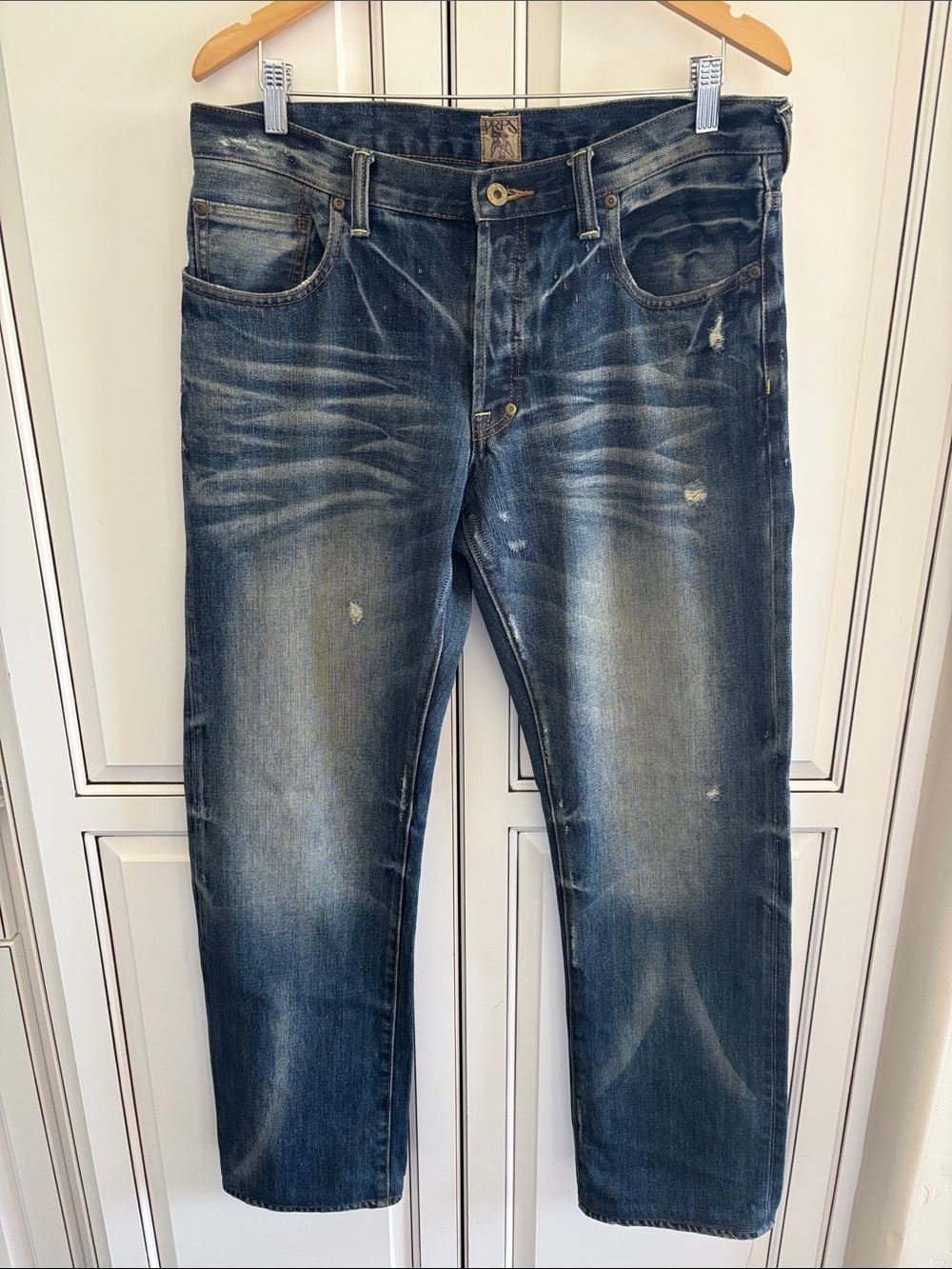 PRPS Barracuda Denim Jeans Japanese Distressed Cotton E57P47X Men 34x32